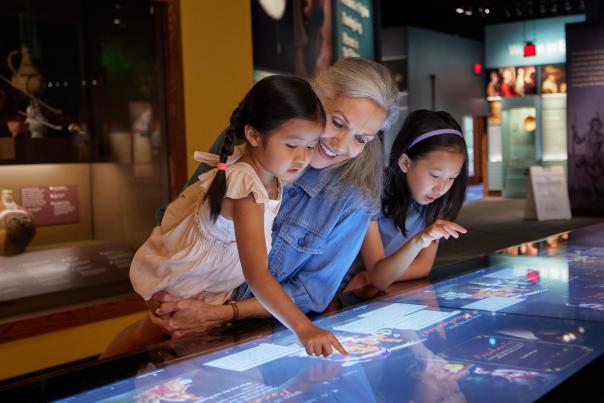 Family at Jamestown Settlement Museum