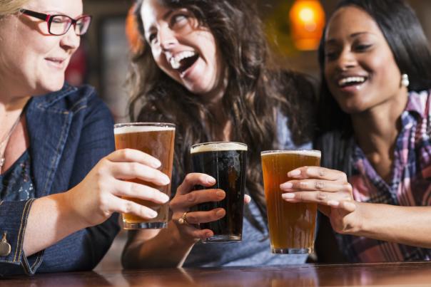 Woman Drinking Beer