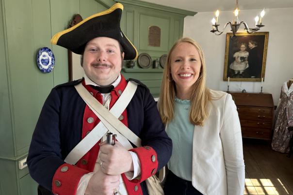 Darley with Revolutionary War Reenactor