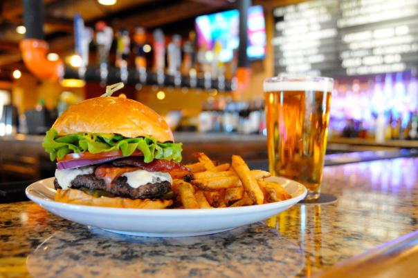 Burger at Metro Bar & Grill