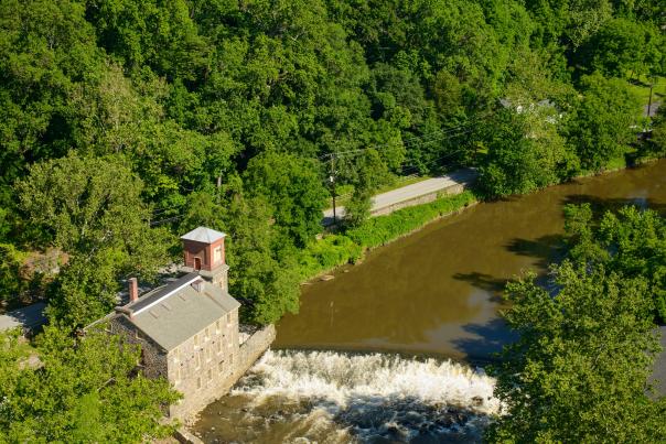 Aerial Brandywine River and Mill