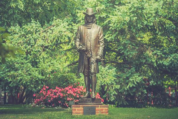 William Penn Sculpture in Historic New Castle, Delaware