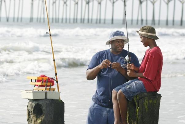 Father and Son Fishing