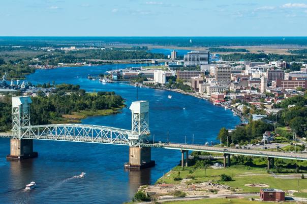 Wilmington riverfront and skyline