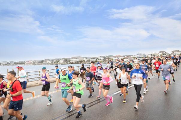 Runners in the Novant Health Wilmington Marathon