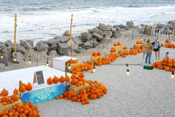 Carolina Beach Pier Pumpkin Patch near the ocean