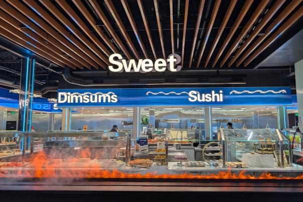 Inside Feast Buffet in main buffet area showing restaurant elements