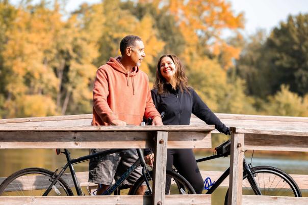 Biking couple