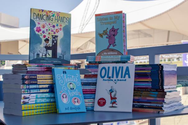 Books donated by The Cynthia Woods Mitchell Pavilion