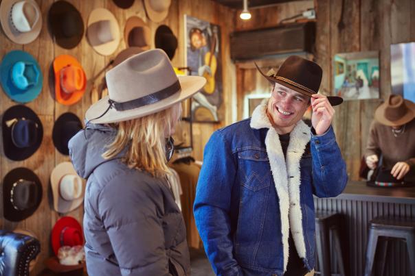 Shopping for Cowboy Hats in Jackson Wyoming