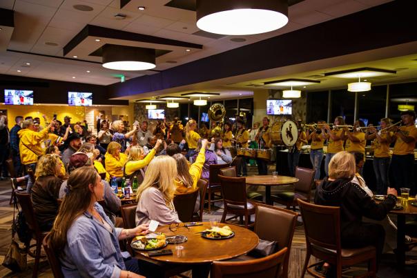 crowd inside an event center
