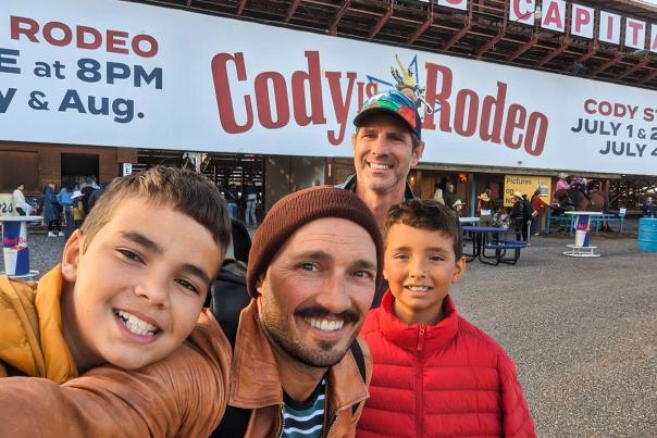 Full Taylor Family at Cody Nite Rodeo Cody Wyoming 1