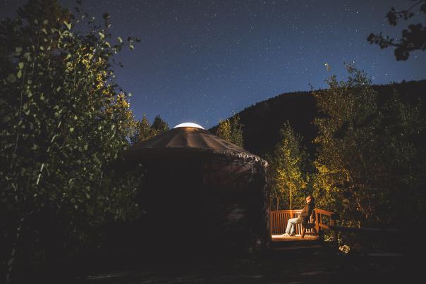 Stargazing at a Yurt in Sinks Canyon