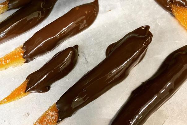 Chocolate-Covered Orange Peels from Brocket Farms