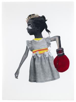 Deborah Roberts, Glass Castles, 2017