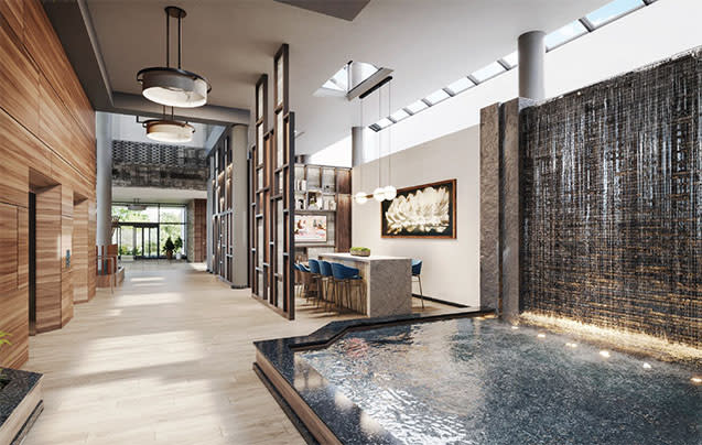 Crowne Plaza Foster City Water Welcome Feature