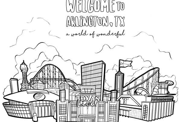 Coloring page for the World of Wonderful cityline