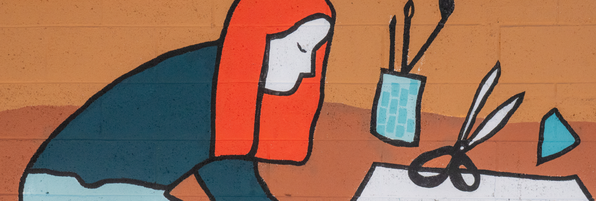 Mural Page Header - Johnson Center Mural close-up