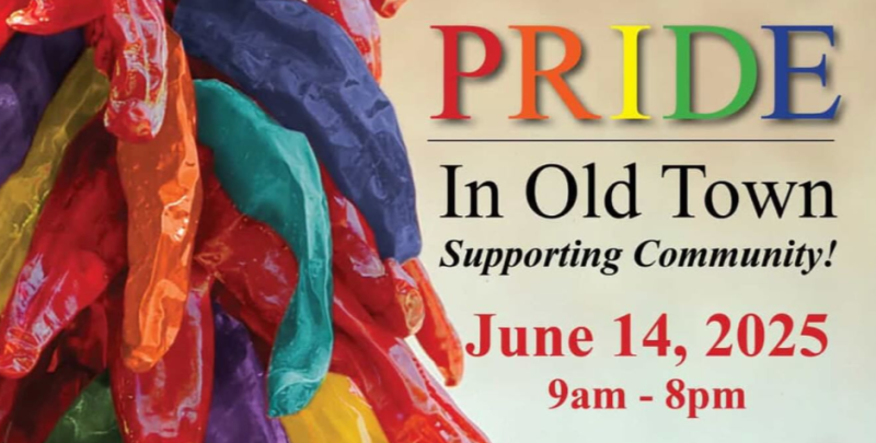 A flyer for the Pride in Old Town event in 2025.