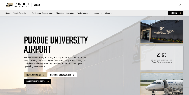 Purdue Airport Website