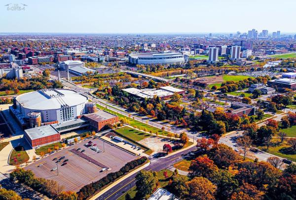 Ohio State Campus from a drone