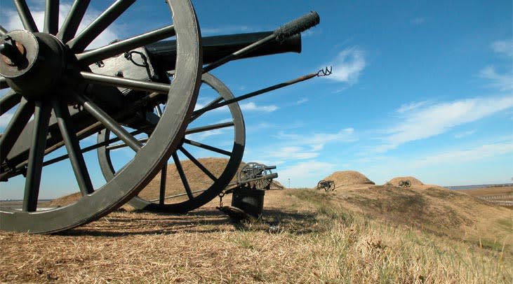 Cannons at the Fort Fisher State Historic Site