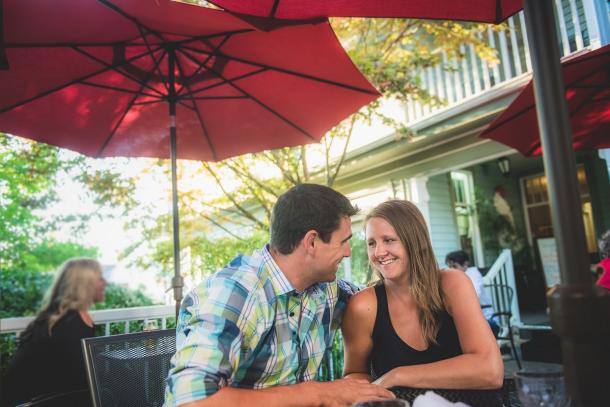 Couple on patio