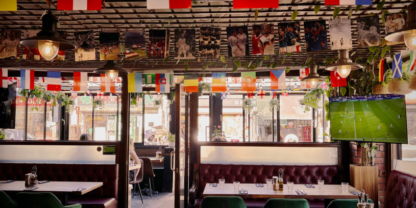Cafe Napolita with EUROs decoration