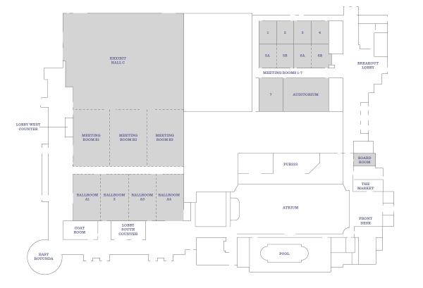 layout of the KI Convention Center East Wing