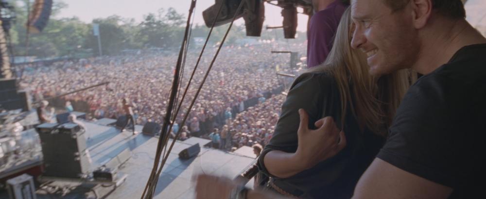 Song to Song screengrab, Cook and Rhonda watch the crowd at ACL Music Festival