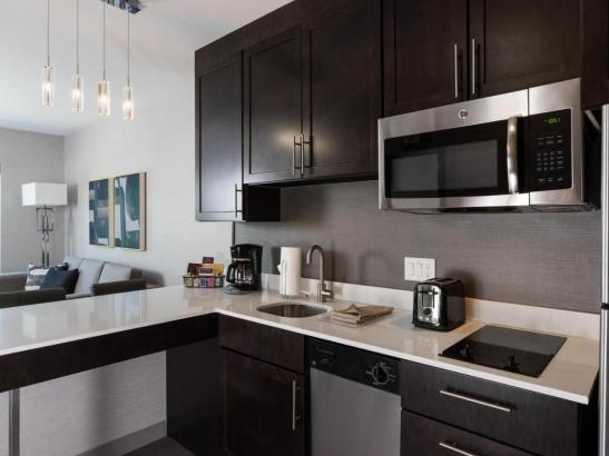 Residence Inn Kitchen and LIving Room Area