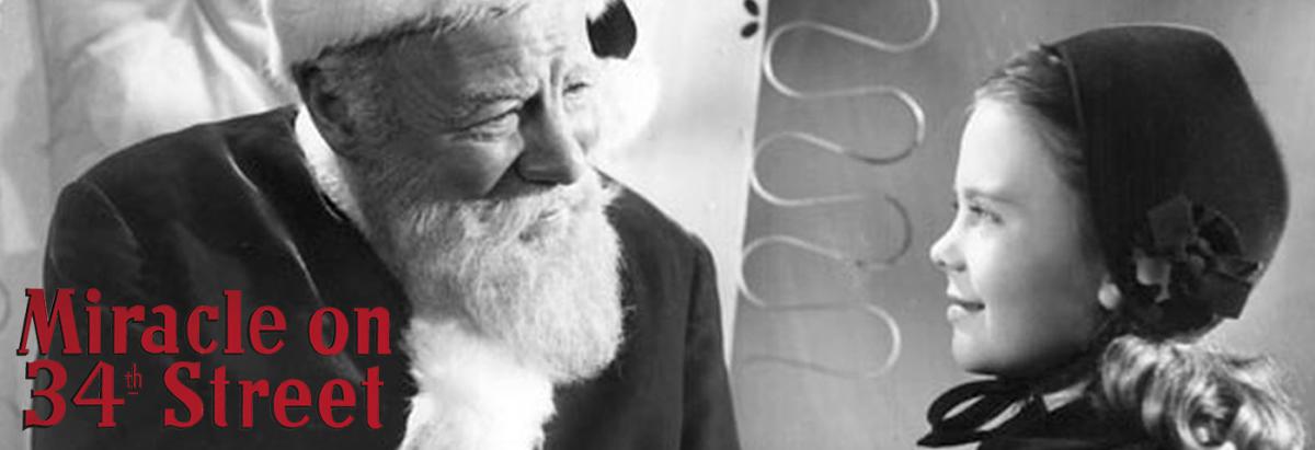Natalie Wood and Santa Clause share a scene in the film Miracle on 34th Street