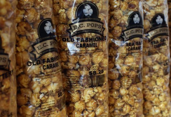 A photo of popcorn from E.C. Pops