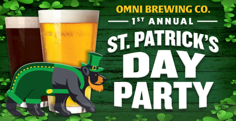 Omni's Ad for St. Patrick's Day Party Saturday March 19, 2022