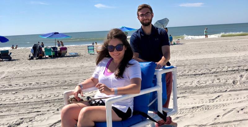 Beach Wheelchair on the beach
