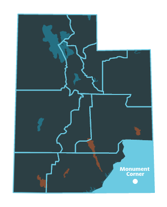 Monument Corner Region Map with no city name