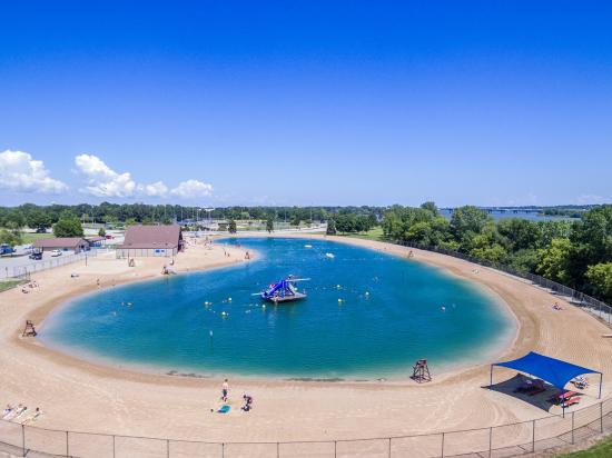 Aerial view of Ashwaubomay Lake