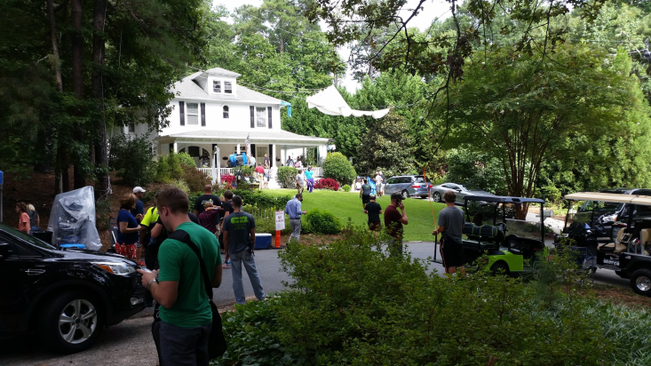 Mothers Day movie filming at house