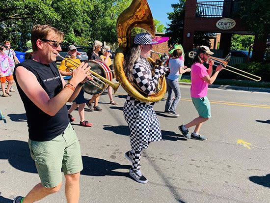 Pride Piper Walk in Carrboro