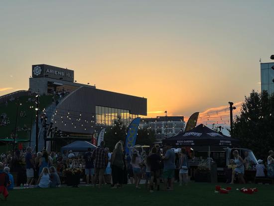 Titletown at sunset