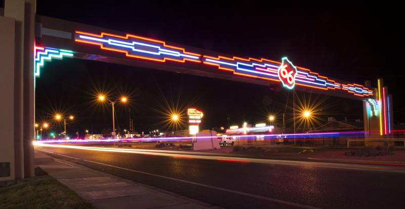 Route 66 neon sign