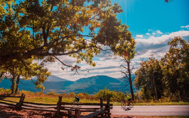 Fall Cycling - Blue Ridge Parkway