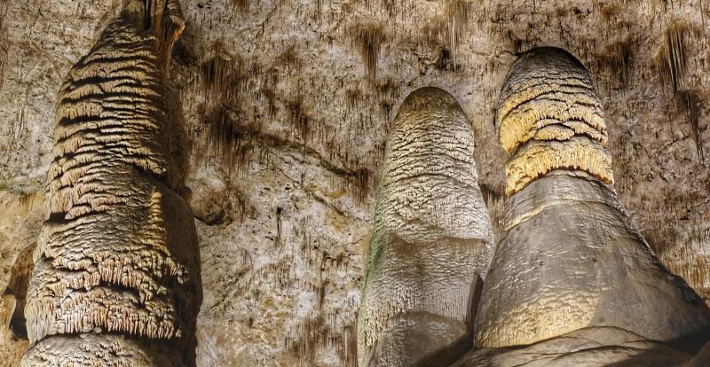 A look at some stalagmites at Carlsbad Caverns National Park