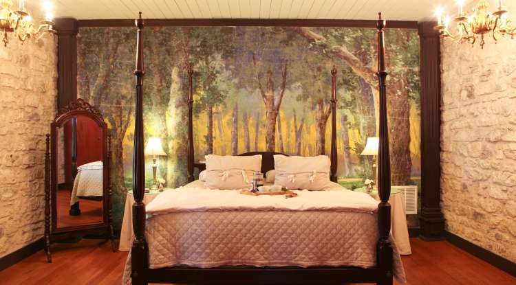 Large Bed At The Hoffman Haus In Fredericksburg, TX