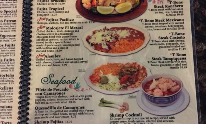 El cheap mezcal menu