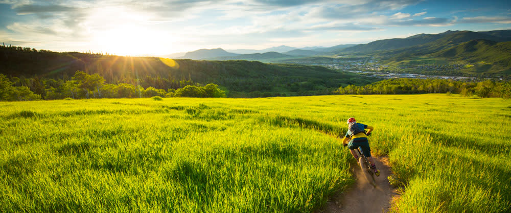 Mountain Biking on Emerald Mountain in Steamboat Springs, Colorado