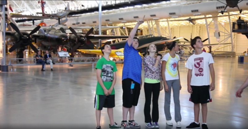 Teens at air and space museum