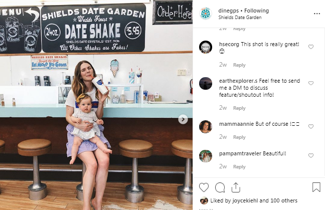 Date shake at Shield's Date Garden - Instagram photo