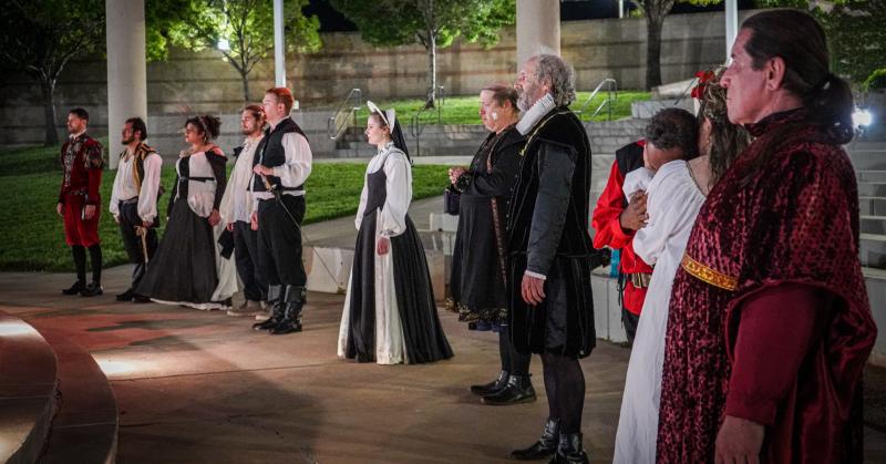 Actors perform a work of Shakespeare at the New Mexico Shakespeare Festival.
