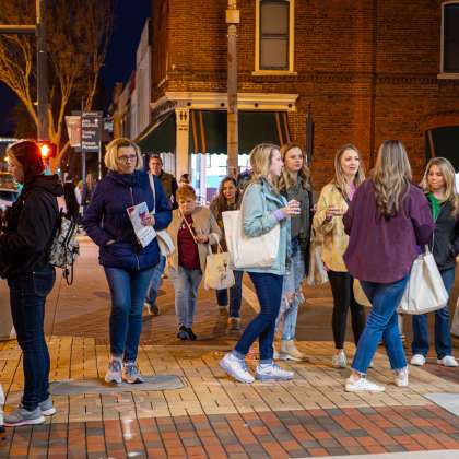 People at Downtown Salisbury square for Wine About Winter